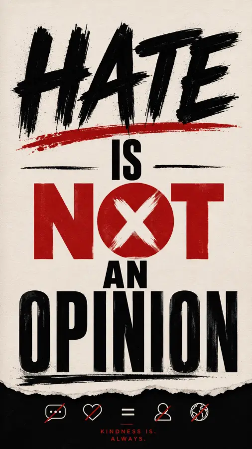 “Hate can never be justified.” 4K wallpaper for desktop and mobile - Pixbee