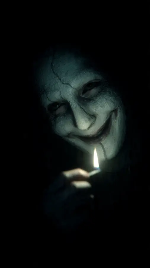 Haunting Smile In Darkness 4K wallpaper for desktop and mobile - Pixbee