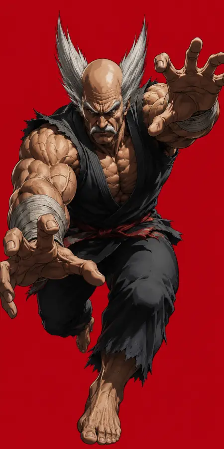 Heihachi Mishima Ground Pound Impact Attack 4K wallpaper for desktop and mobile - Pixbee