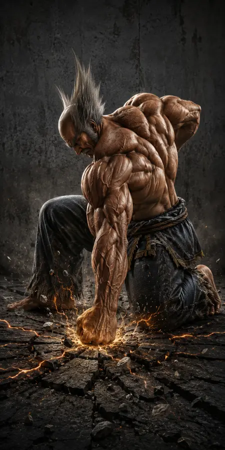 Heihachi Mishima Ground Punch Electric Impact — ue5 phone wallpaper