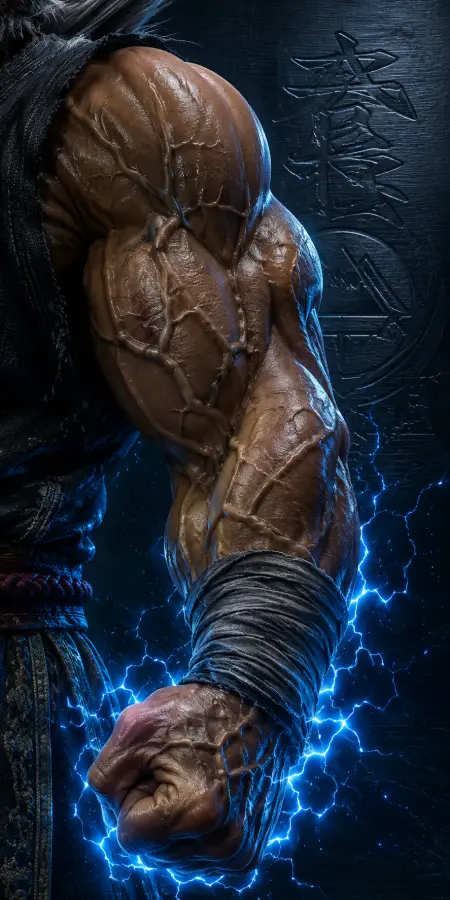 Heihachi Mishima Muscular Arm Lightning Power — ue5 phone wallpaper