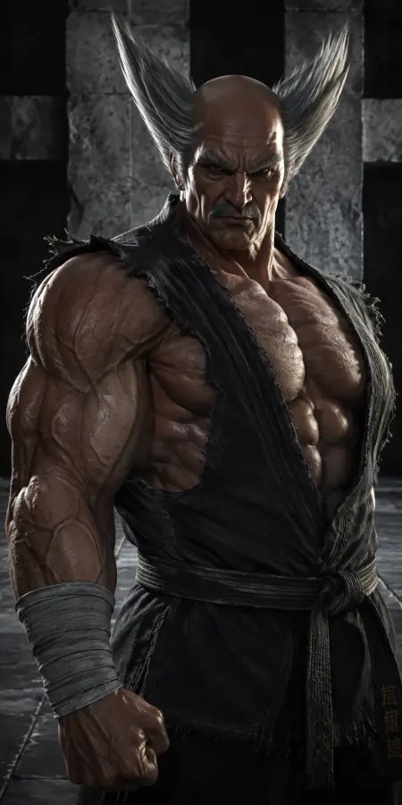 Heihachi Mishima Powerful Martial Artist Stance — ue5 phone wallpaper