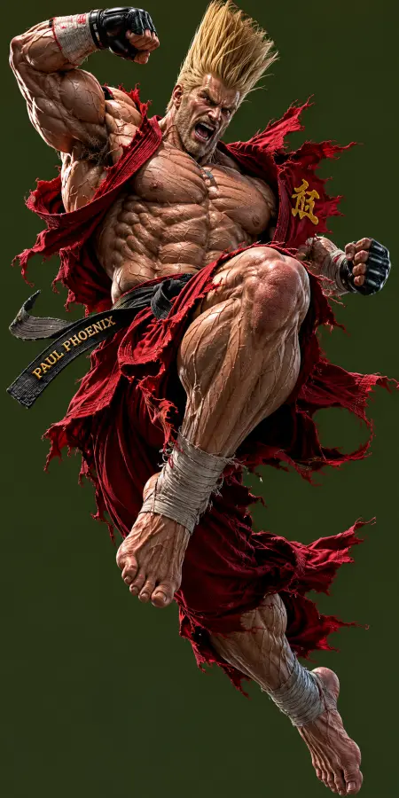 Heihachi Mishima Veiny Arms Leaning Back 4K wallpaper for desktop and mobile - Pixbee