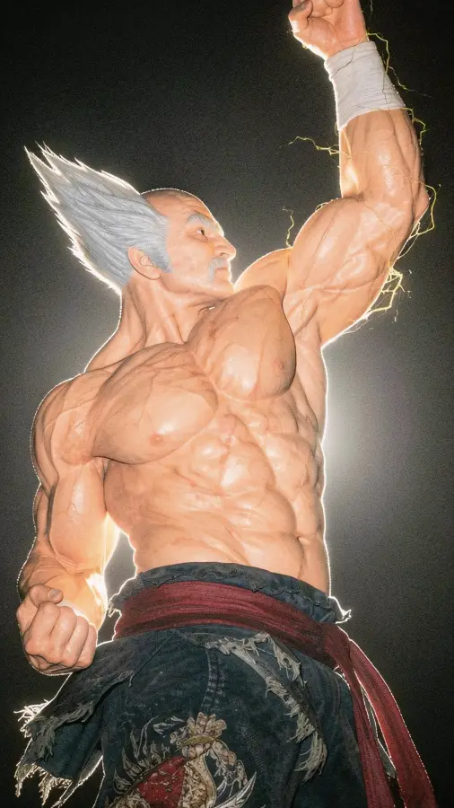 Heihachi Mishima's Electric Uppercut 4K wallpaper for desktop and mobile - Pixbee