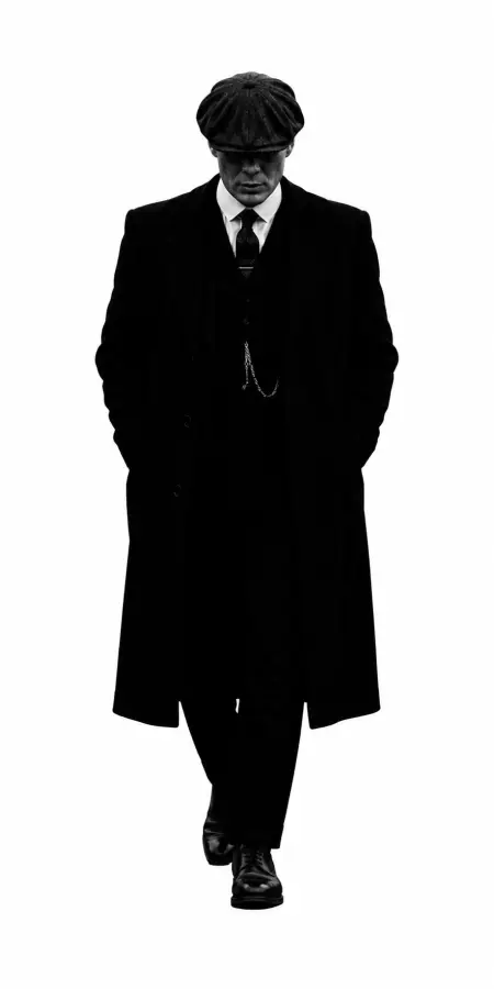 High Contrast Silhouette Man Wearing Long Coat 4K wallpaper for desktop and mobile - Pixbee
