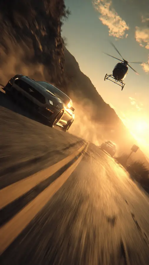 High Speed Mustang Police Chase 4K wallpaper for desktop and mobile - Pixbee