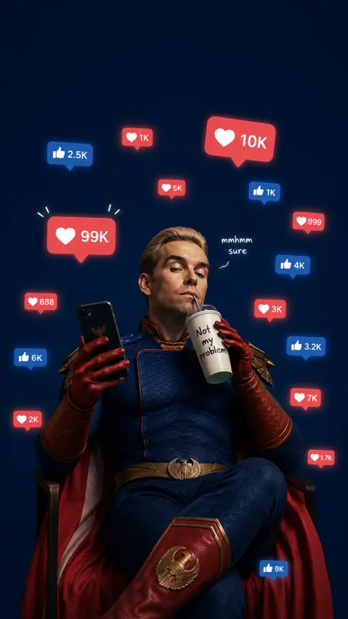 Homelander — Addicted to attention, allergic to accountability. 4K wallpaper for desktop and mobile - Pixbee