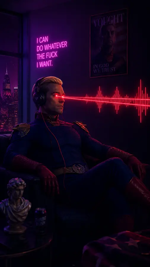 Homelander — Chaos Sounds Beautiful To Me. 4K wallpaper for desktop and mobile - Pixbee