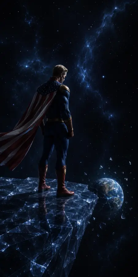 Homelander Looking Down At Fractured Earth 4K wallpaper for desktop and mobile - Pixbee