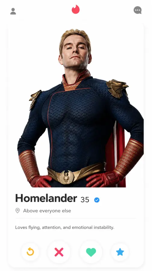 Homelander — Red flags so powerful even Tinder gave him a verified badge. 4K wallpaper for desktop and mobile - Pixbee