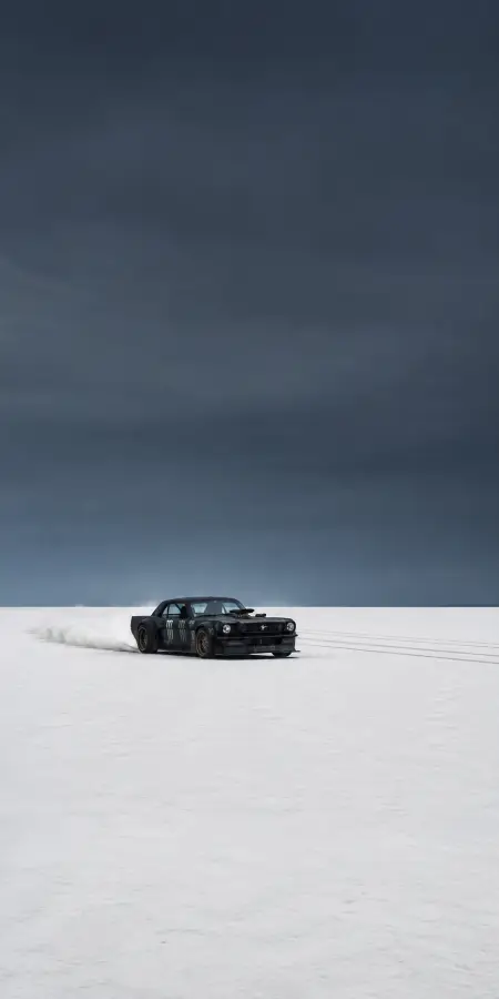Hoonicorn Ford Mustang Drifting Salt Flats — cars phone wallpaper