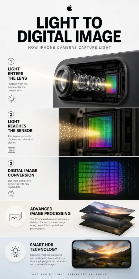 How iPhone Cameras Turn Light into a Digital Image 4K wallpaper for desktop and mobile - Pixbee