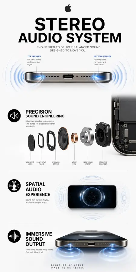 How iPhone Stereo Audio System Works 4K wallpaper for desktop and mobile - Pixbee