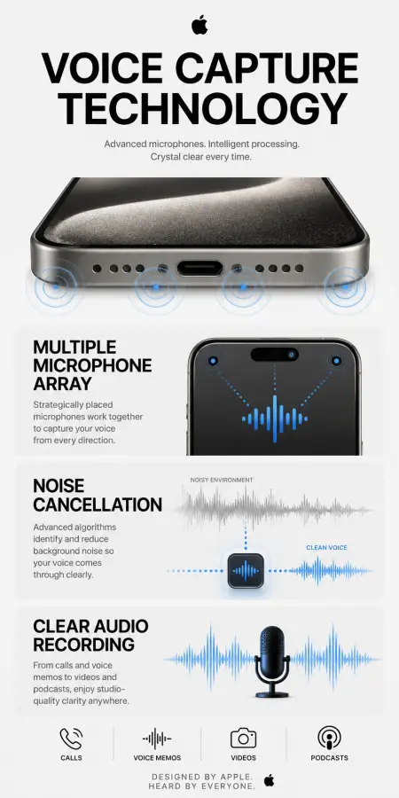 How iPhone Voice Capture Technology Works 4K wallpaper for desktop and mobile - Pixbee
