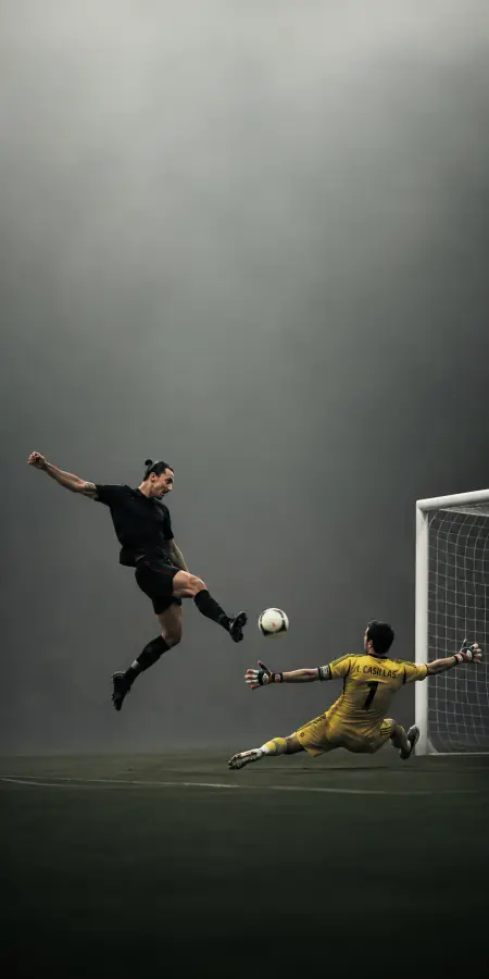 “Ibrahimović vs Casillas — Impossible Angles, Legendary Goals” 4K wallpaper for desktop and mobile - Pixbee