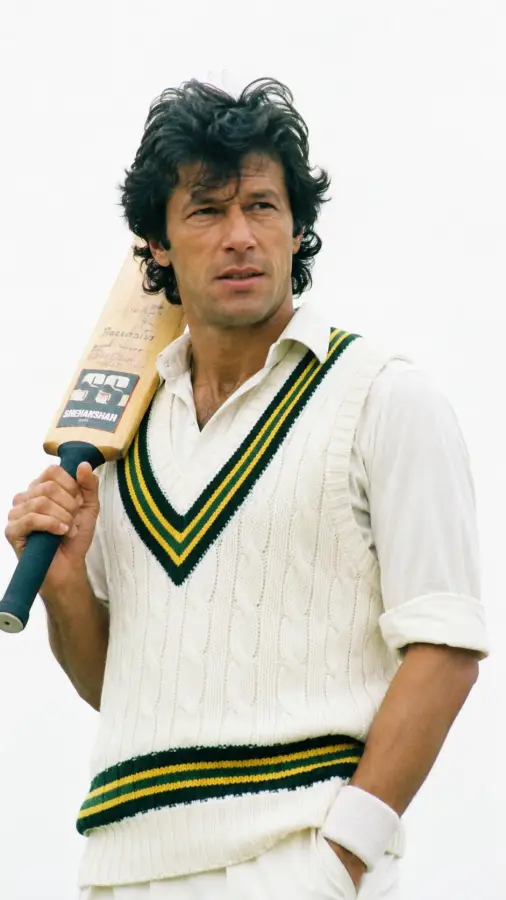 Imran Khan — The Face of Fearless Leadership and Cricketing Greatness 4K wallpaper for desktop and mobile - Pixbee