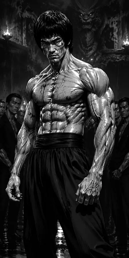 "In the Shadow of Dragons, Legends Rise." - Bruce Lee 4K wallpaper for desktop and mobile - Pixbee