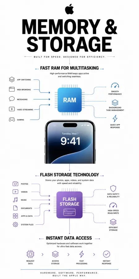 iPhone Memory & Storage: Speed Behind Every Action 4K wallpaper for desktop and mobile - Pixbee