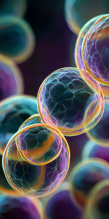 Iridescent Cellular Orb Glow 4K wallpaper for desktop and mobile - Pixbee