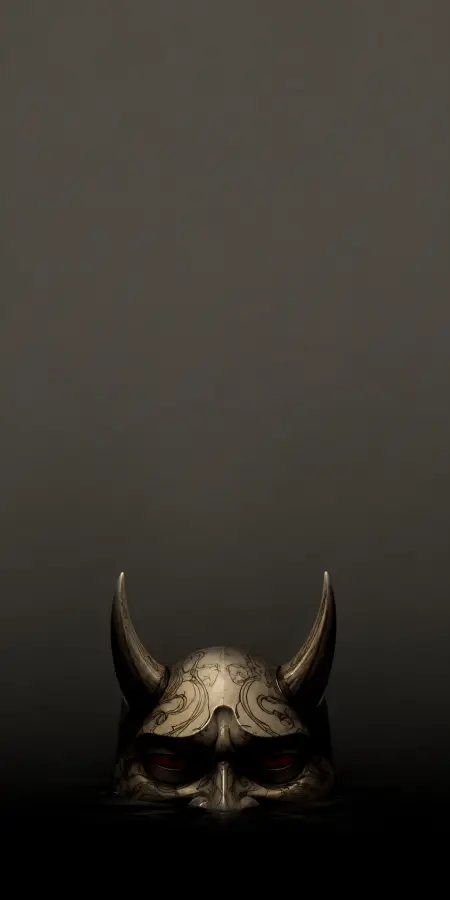 Japanese Hannya Oni Mask Rising Water — iphone wallpapers phone wallpaper