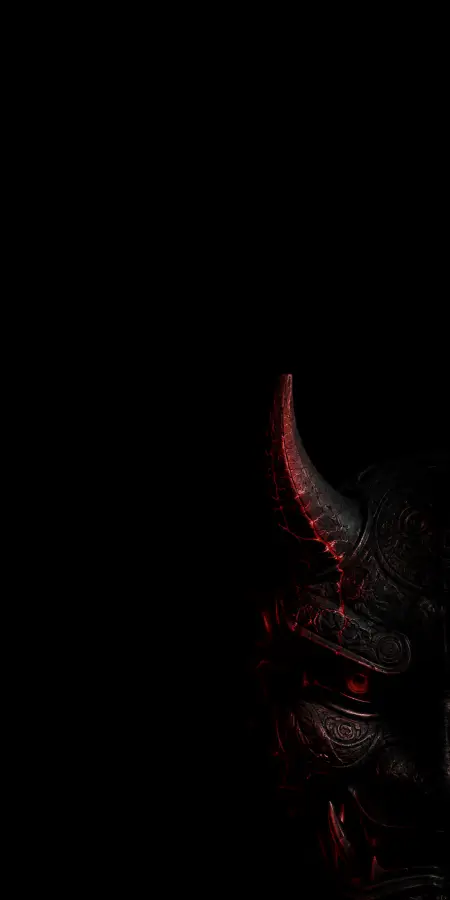 Japanese Oni Mask Horn Close Up — iphone wallpapers phone wallpaper