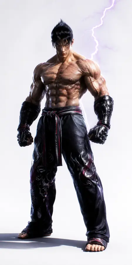 Jin Kazama Tekken Lightning Fight Stance 4K wallpaper for desktop and mobile - Pixbee