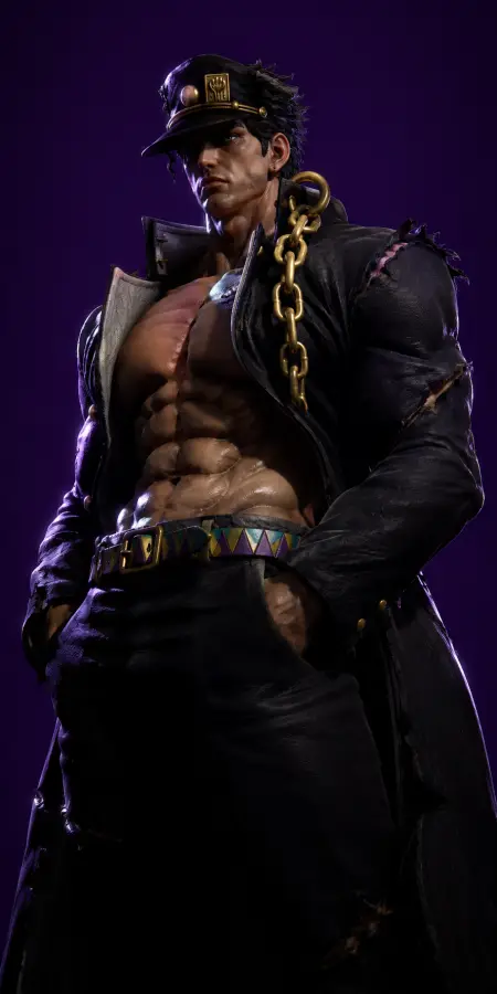 Jotaro Kujo Jojo Bizarre Adventure Leather Coat 4K wallpaper for desktop and mobile - Pixbee