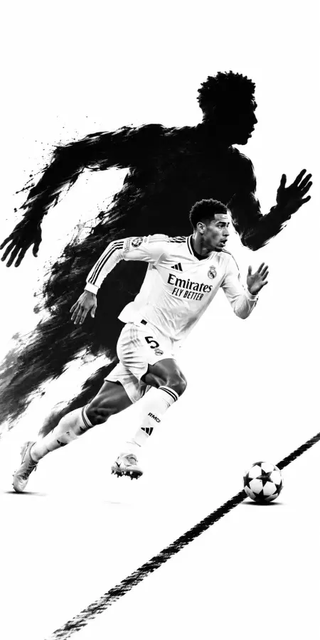 Jude Bellingham Real Madrid Ink Shadow — football phone wallpaper