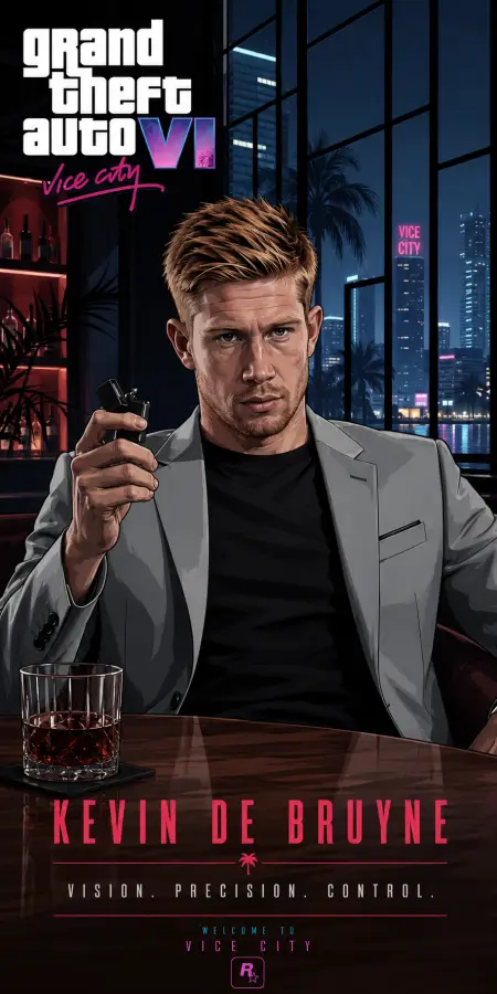 Kevin De Bruyne Gta Vi Artwork — gta vice city phone wallpaper