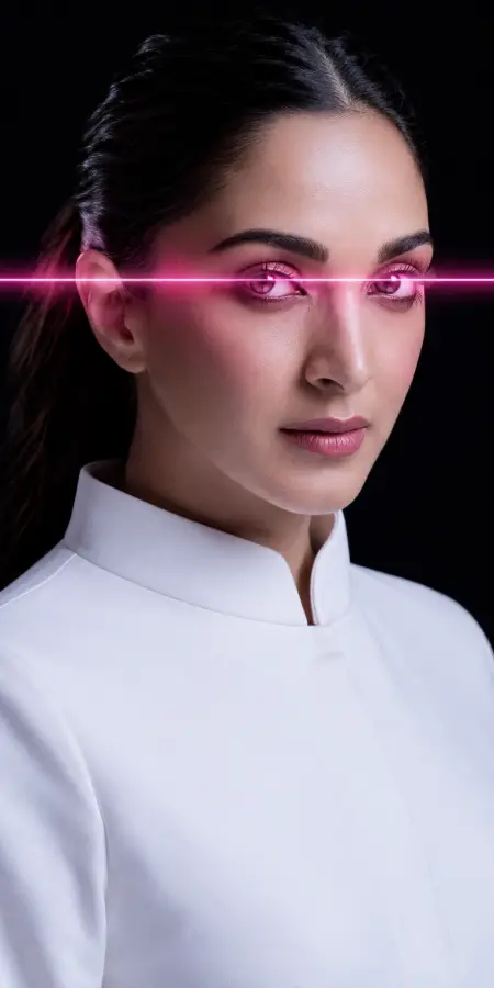 Kiara Advani With Glowing Pink Lasers 4K wallpaper for desktop and mobile - Pixbee