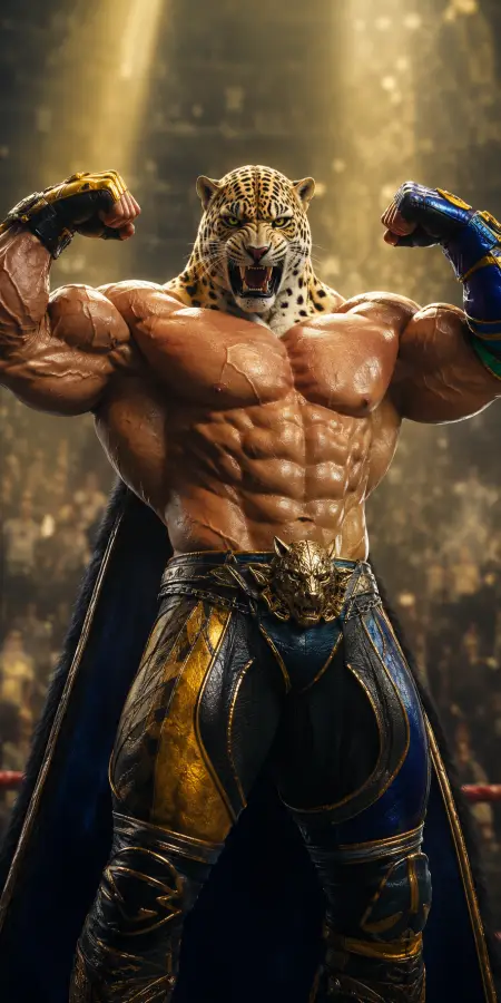 King Professional Wrestler Victory Pose Championship Ring 4K wallpaper for desktop and mobile - Pixbee