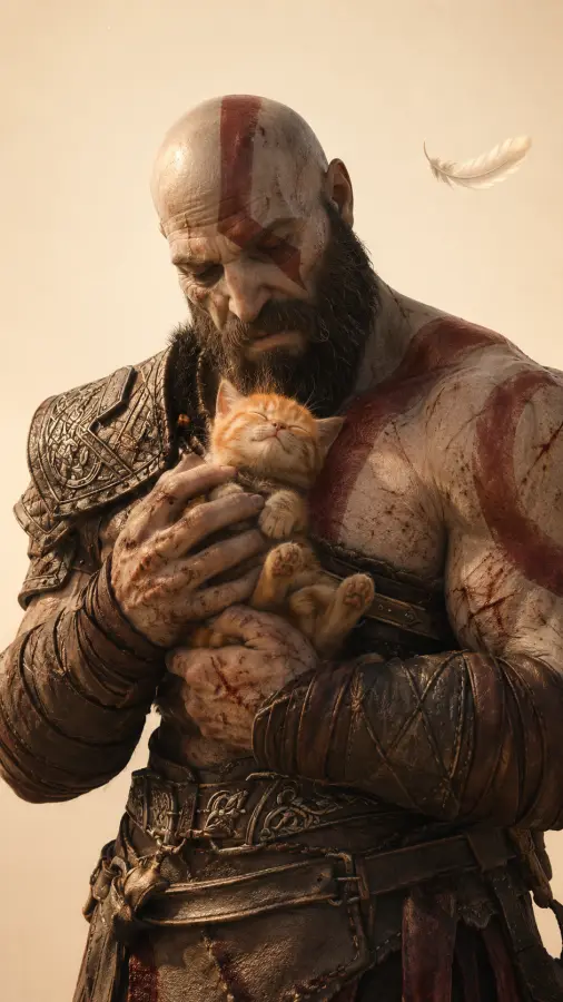 Kratos — The Softest Spartan Warrior 4K wallpaper for desktop and mobile - Pixbee