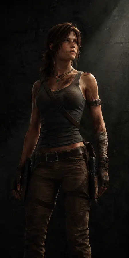 Lara Croft Tomb Raider Desert Ruins 4K wallpaper for desktop and mobile - Pixbee