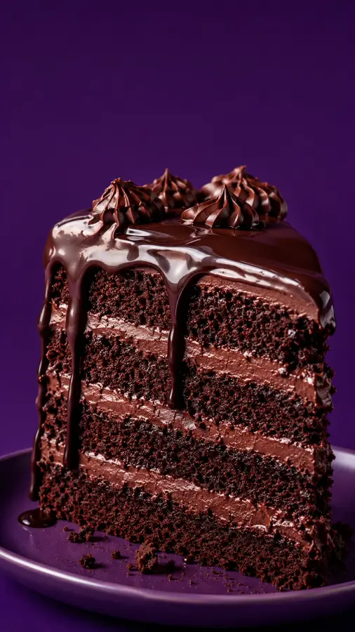 “Layers of pure chocolate indulgence.” 4K wallpaper for desktop and mobile - Pixbee