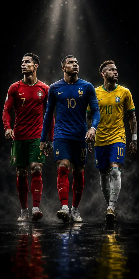 Legends Under One Spotlight - Football 4K wallpaper for desktop and mobile - Pixbee