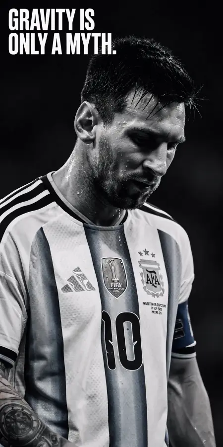 Lionel Messi Defying Gravity's Myth 4K wallpaper for desktop and mobile - Pixbee