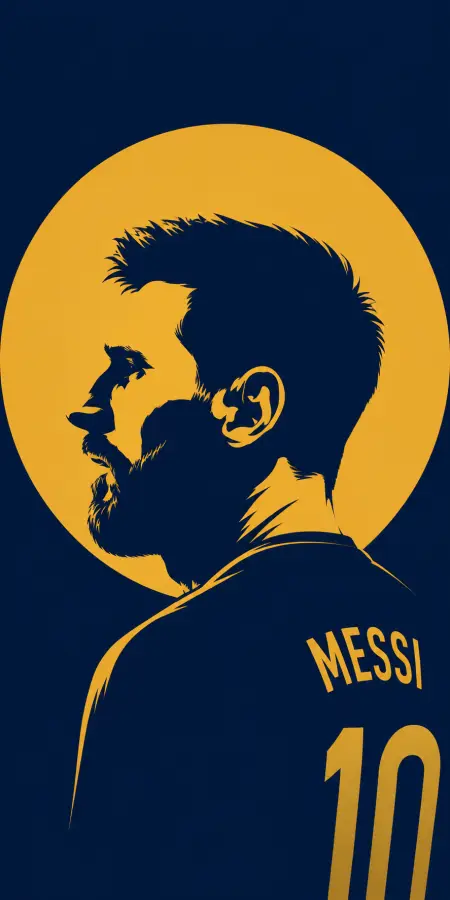 Lionel Messi Number 10 Silhouette Vector — football phone wallpaper
