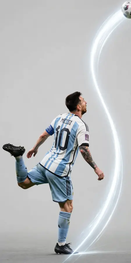 Lionel Messi's Gravity-Defying Kick 4K wallpaper for desktop and mobile - Pixbee