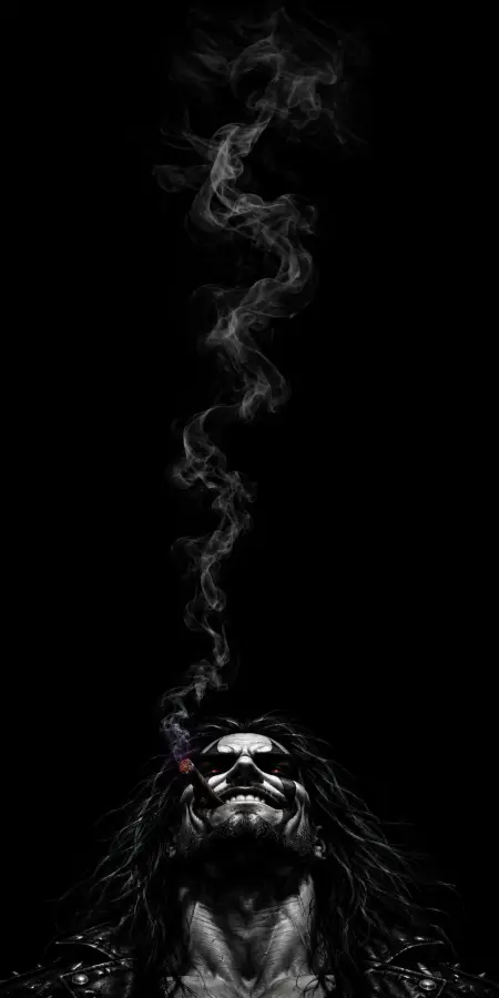 Lobo Smoking Cigar Blowing Smoke Up — iphone wallpapers phone wallpaper