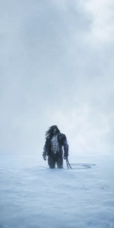 Lobo Walking In Snowy Wasteland Environment — iphone wallpapers phone wallpaper