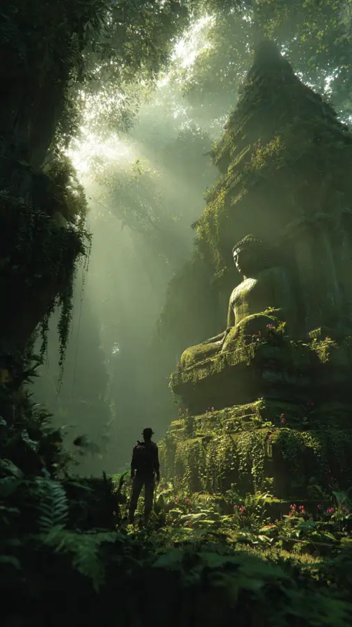 Lost Temple Of Serenity 4K wallpaper for desktop and mobile - Pixbee