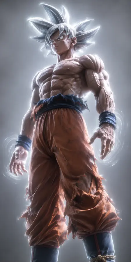 Low Angle View Of Ultra Instinct Goku 4K wallpaper for desktop and mobile - Pixbee