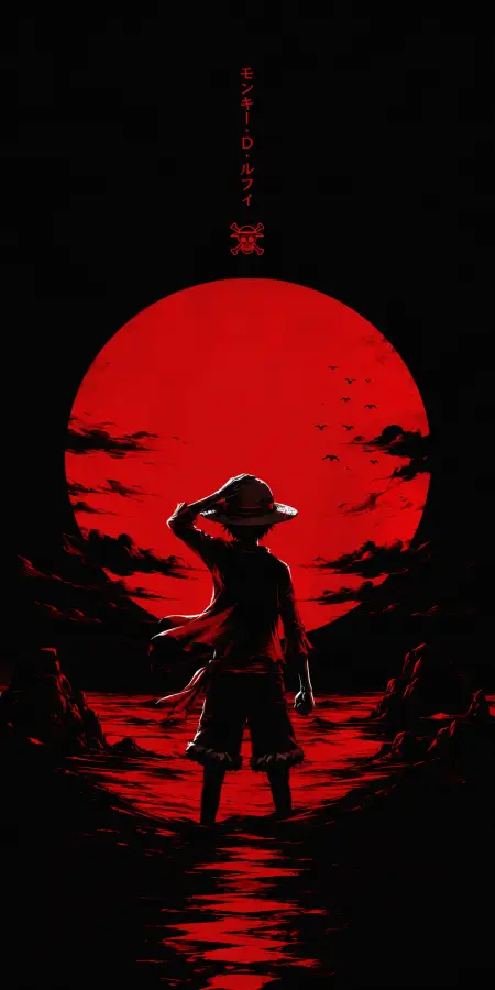 Luffy: Chasing Freedom Beyond the Horizon 🔴🏴‍☠️ 4K wallpaper for desktop and mobile - Pixbee