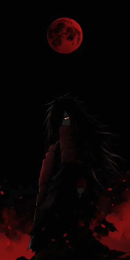 “Madara Uchiha — The Shadow Beneath the Blood Moon.” 4K wallpaper for desktop and mobile - Pixbee