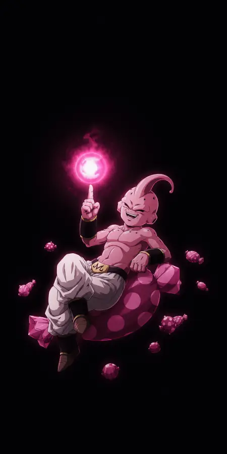 Majin Buu — Chaos Wrapped in Candy 4K wallpaper for desktop and mobile - Pixbee