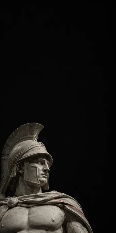 Marble Statue Bust Of Ancient Spartan Warrior — iphone wallpapers phone wallpaper