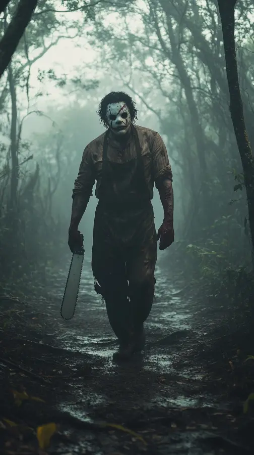 Masked Killer Forest Hunt 4K wallpaper for desktop and mobile - Pixbee