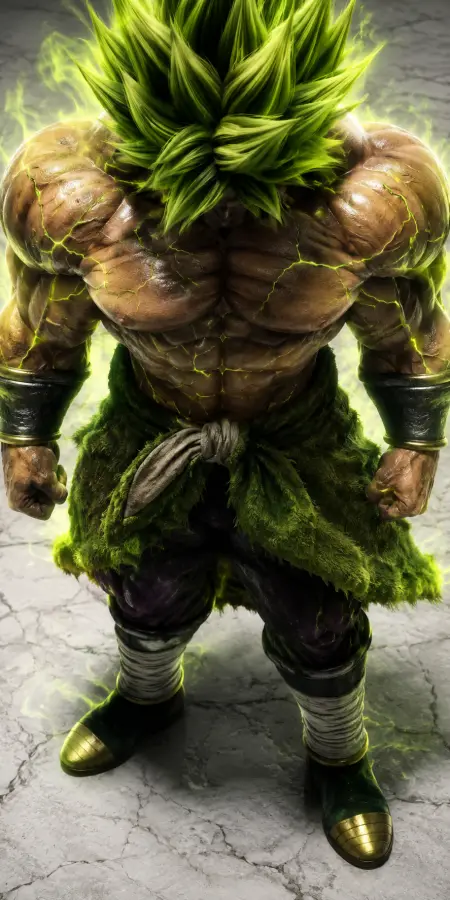 Massive Muscular Broly Powering Up Green 4K wallpaper for desktop and mobile - Pixbee