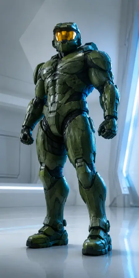 Master Chief Halo Green Spartan Armor 4K wallpaper for desktop and mobile - Pixbee