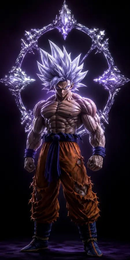 Mastered Ultra Instinct Goku Crystal Ring 4K wallpaper for desktop and mobile - Pixbee
